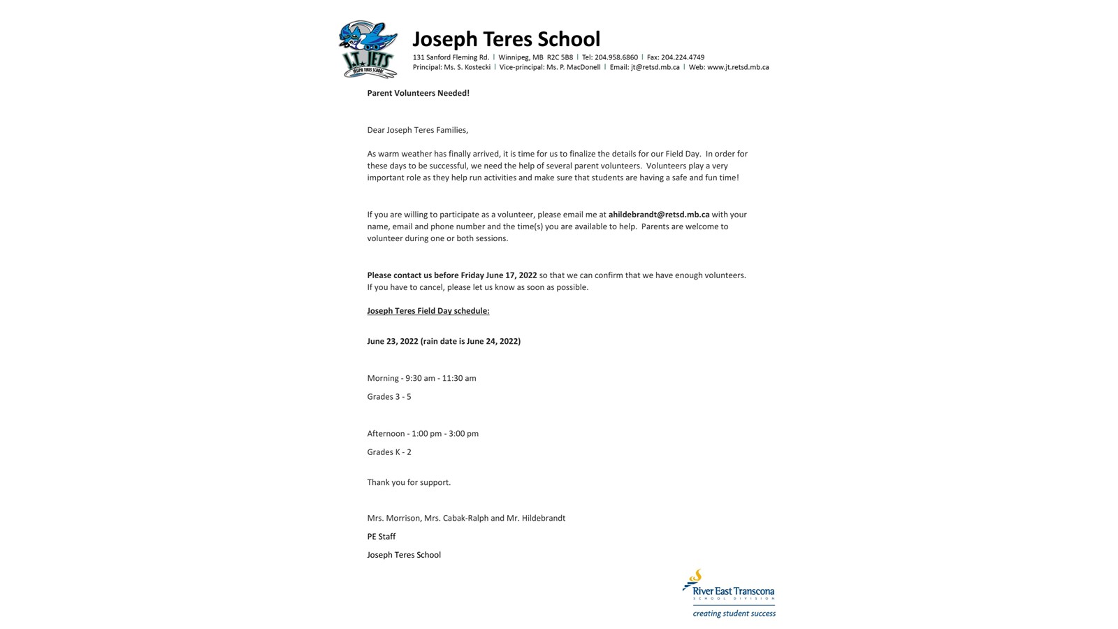 Parent Volunteer
